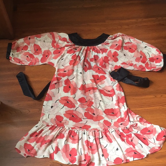 Anthropologie Playful Poppy Silk dress - Picture 2 of 5